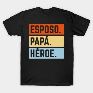 Esposo Papá Héroe (Super Marido / Superhéroe / Black) T-Shirt